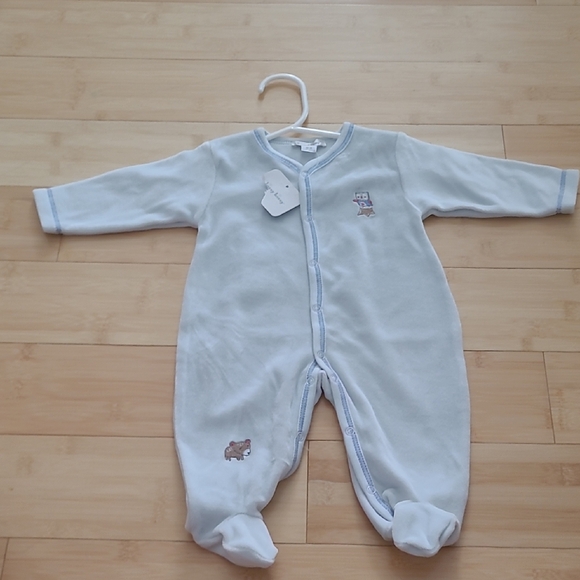 Kissy Kissy Blue Baby Footie - Picture 1 of 7